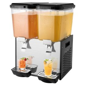 Commercial Beverage Dispenser, 2 Tanks 18 L / 19 QT Per Tank Juice Dispenser